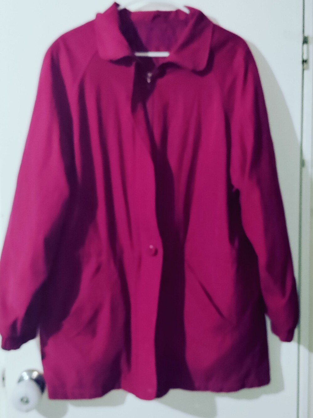 Women's London Fog 2X Dark Red Jacket Suede Feel